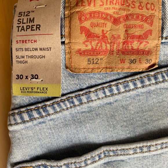 LEVI’S FLEX 512 SLIM TAPER STRETCH SITS JEANS 30 X 30 - Picture 3 of 8